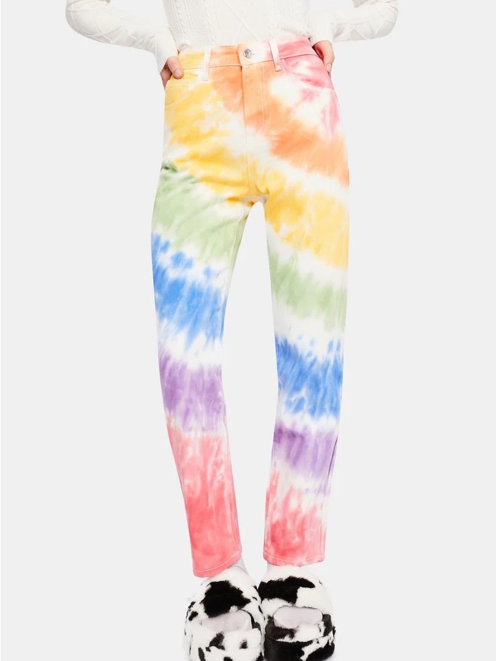 dELiA*s Dolls Kill Rainbow Tie-Dye Jeans